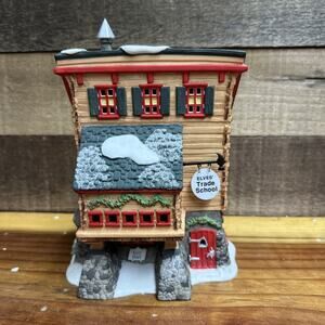 Dept 56 North Pole Christmas Village - Elves Trade School House In Box